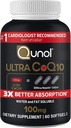 Qunol Ultra CoQ10 100mg 3X O mai bună absorbţie Apă patentată şi grăsime Soluble supliment natural Forma Coenzime Q10 Antioxidant pentru Heart Health Packs Softgels, 120 Conte