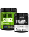 Fabrica Jacked NITROSURGE Suplimentul de antrenament pre (Blue Raspberry) Creatina monohidrat pulbere 150g pentru cresterea muschilor, cresterea fortei, cresterea energiei