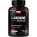 Force Factor L-Arginină Oxid de azot Supliment cu BioPerine pentru a ajuta la construirea musculare şi de sprijin flux sanguin mai puternic, circulaţie, Nutrient de livrare, şi pompe, L-Arginină 3000mg, 3g, 150 capsule