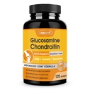 ZEBORA Glucosamină Chondroitin Supliment comun de suport, cu MSM Turmeric Boswellia, Glucosamine sulfate, Glucosamină Chondroitin MSM, pentru suport comun & ajutorare, 120 capsule