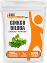BulkSupplements.com Ginkgo Biloba Extract pulbere - de la Ginkgo Biloba Leaf, Antioxidant Sursa, Herbal Supplement - Gluten gratuit, 200 mg per Serving, 1kg (2,2 lbs) (Pachet de 1)