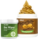 Animale de companie MD Dog Cleaner Ureche Wipes + Unt de arahide calmant Riley pentru câini