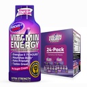 Vitamin Energy Focus+ Extra Putere Energie Shot Berry 24 Pack, 260mg Natural Cafeina, B-Vitamina, CoQ10, Amino Acids, Focus, Productivitate & Clarity, Zero Zahăr, Gluten-Free, 1.93 fl oz