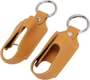 Generic Astm Inhaler Holder, inhalator caz Inhalator care poartă încuietoare închidere Carabină Clip 2pcs Portabil PU Inhalator din piele Deţinătorul de protecţie (Turmeric)