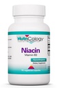 Nutricologie Niacin Supliment - Vitamina B3 pentru bărbaţi şi femei, Niacină cu culoare, Acid nicotinic, NAD, 250 mg Capsule vegetariene - 90 Conte