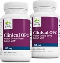 Terry Natural Clinic OPC - Cardiovascal Health & Focus Supplement - Supliment alimentar cu extract de semințe de struguri și lecitină - Suport imun - 150 mg, 60 Softgels (Pachet de 2)