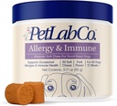 PetLab Co. Alergie & Immune Probiotice zilnice pentru câini. Sprijină producția de duri, alergii sezoniere, mâncărime intermitentă, sănătate gut & digestivă - 30 Chews pentru câini mici - ambalare mai Vary