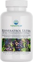 Nature's Lab Resveratrol Ultra - Antioxidant Supliment* - 250 mg Trans-Resveratrol, Red Wine Extract, Green Ceai Extract- non-GMO, Gluten Free, Vegan 90 Count (3 Luna de aprovizionare)