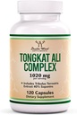 Tongkat Ali - 1000mg (2 lună de aprovizionare) - Bărbați de sănătate - 200:1 Extract de (Longjack) Eurycoma Longifolia, cu 20mg Tribulus Terrestris (a treia parte testat) de lemn dublu