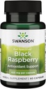 Swanson Black Raspberry - Suplimentul vegetal Promovarea suportului global de wellness - Sursa naturală de Flavonoids & Vitamina C - (60 capsule, 425 mg fiecare)