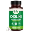 Naturale Nested Choline Bitartrate 500mg - Suplimente coline de înaltă potenţă - Suporturi Performanţă cognitivă & funcţie hepatică - 100% Vegan & non-GMO Choline - 90 capsule Vegan