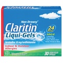 Claritin Liqui-Gels 24 ore Ajutor pentru alergii, Medicină de Alergie Non-Drowsy, Loratadină Capsule antihistaminice, 30 Conte