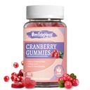 Cranberry Gumries 1000mg, Cranberry Suplimente pentru femei, cu D-Mannose 250mg, Femei Probiotic Gummies, Urinal Tract Health, Cranberry Flavor, NO OMG-uri, 60 Conte
