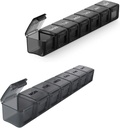 2 Pack Extra Large Pill Organizator, Sukuos Weekly Pill Case cu clar Lid, Artrită Medicină prietenoasă Organizator pentru pastile/Vitamin/Fish Oil/Supplements, BPA gratuit, Ușor de curățat