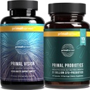 Probiotice Primal Harvest & Vision Suplimente pentru femei și bărbați Viziune și suport ochi Complex cu lutein, Zeaxantină Bundle
