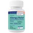 WELMATE - Ajutor pentru alergii - HCl Cetirizină 10 mg - 24 ore Antihistaminic - non-drowsy - Strănut - Runny Nose - Itchy Eyes & Throat - Indoor & Outdoor Allery Relief Tablets - 100 comprimate