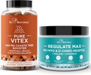 Vitex capsule de Chasteberry & Regulament Max Myo-Inositol D-Chiro Inositol pulbere - suport natural PMS & Fertilitate, Echilibru Hormoni, Regulate Cycle - 60 Vegan Soft Capules + 60 Servings Inositol pulbere