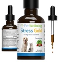 Pet Wellbeing Stressse Gold pentru pisici - Vet-Formulat Situational Stress Support Feline - Rapid-Acțiune Vet Vizite, Călătorii, Grooming - Cat-Safe Holistic Herbal Blend - Suport lichid 2 oz (59ml)