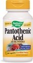 Natura's Way Pantotenic Acid 250 Milligrams Potency, 100 capsule. Cutie cu 3 flacoane