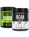 Fabrica Jacked Nitrosurge Pre-workout în Arctic alb și BCAA în Punch de fructe pentru construirea musculare și recuperarea