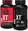 Fabrica Jacked N.O. XT Oxid de azot Supliment (90 Count) & Build XT Max Elite Muscle Builder (120 Count)