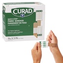 CURAD tesatura rapida Bandaje sterile adezive cu aplicatie rapida, 3/4" x 3," Cutie de 100
