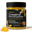 Creatină Monohidrat 5000 mg Supliment Gummies - cu L-Taurine Betaine Anhidru Alpha-GPC BCAA 2:1:1 - Gluten fără zahăr gratuit pentru bărbați Femei
