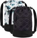 GOMOYO 2-Pack Femeii Plum Floral Drawstring Rucsac cu curea de umăr reglabil, 18 x 14 x 7 inci, Perfect pentru sala de sport, Călătorie, și peste noapte