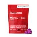 HumanN SuperBeets Suplimente pentru creier de memorie și focus Chews, Alertă mintală, Studiat clinic Nootrops, Supliment Resveratrol Plus Root Powder, Aroma rodie de afine, 30 Conte