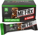 MET-Rx Big 100 Colossal Protein Bars, Crispy Apple Pie Meal Replacement Bars, 9 Count