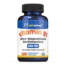 Vitamina B1 500MG, 120 capsule, Non-GMO, Vegan, Gluten Free, Benfotiamină
