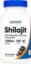 Capsule de Nutricost Shilajit (1.000 mg per servire) (120 capsule) - Extract de Shilajit cu acid fuzilic ocurant natural, 60 serviri, gluten gratuit, non-GMO, Vegan supliment alimentar prietenos