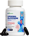 2700 MG Liposomal Glutatione Supliment, Absorbție maximă, forma activă L Glutatione reductază (GSH), cu acid hialuronic, Resveratrol, puternic antioxidant, îmbătrânirea sănătății, 60 Softgels
