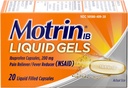 Motrin IB 200mg Gels lichide - 20 ct, ambalaj de 3