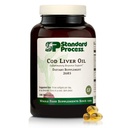 Cod standard de proces ulei de ficat - SIDA sănătos piele și ochi cu Omega-3 acizi grași și vitamine A și D - Oase și dinți de sprijin pentru sănătate - Gluten-Free, non-Dairy și non-Soy - 180 Softgels (60 Servings)