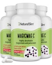 MagicMag C de NaturalSlim, Citrate de magneziu cu potasiu pentru relaxare musculară, Calitate de somn, Funcţie nervoasă şi suport electrolit, Supliment de magneziu zilnic pentru bărbaţi şi femei, 100 capsule 3pk