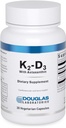 Laboratoarele Douglas K2-D3 cu Astaxantină - Suport Antioxidant pentru Oase, Funcţie Imunală şi Sănătate vasculară* - Cu Menachinonă-7 & D Vitamină - 30 Capsule vegetariene
