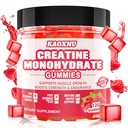 Creatină Monohidrat Gummie pentru bărbați și femei 120 CT - 5000 mg de Creatină Monohidrat pe servire - Creatură fără zahăr Chembable pentru rezistență musculară, Constructor muscular, Boost de energie (Aroma de zmeură)