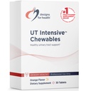 Design-uri pentru sănătate D-Mannose cu coacăze - UT Chews intensiv pentru femei + Bărbați, supliment de sprijin Tract urinar cu extract de cranberry - Aroma de portocale naturale - Vegan (30 comprimate)