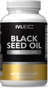 IVL - Ulei de semințe negru organic - 120 capsule Softgel - (1000 mg per Serving) - Nigella Sativa ulei de semințe pură presat la rece - Omega 3 6 9, antioxidanți, Thymochinonă - capsule de ulei de semințe de culoare neagră
