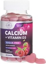 Suplimente de calciu pentru femei - Gume de calciu gratuite de zahăr cu vitamina D3 pentru puterea oaselor, Teeth & Imun Health Support, Chews naturale pentru femei si barbati - aroma de zmeura & non-GMO - 60 Gume
