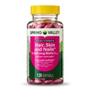 Spring Valley Extra Putere Păr, Piele & unghii Dietry Supliment 120ct 5000 mcg