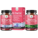 Bundle of G Curve Horny Goat buruieni pentru femei pentru energie îmbunătățită Performanță de spirit și putere suplimentară Saw Palmetto pentru femei 500 mg - DHT Blocker - 30 de zile de aprovizionare - Vitamine de par pentru pierderea parului Supliment