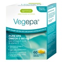 Igennus Vegepa Omega 3 Ulei de pește sălbatic și ulei Primrose de seară, 560 mg EPA Plus GLA, 60 Small Softgels