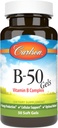 Carlson - B-50 Gels, Complex Vitamina B, Productia de energie, Suport Cellular & Optimal Wellness, 50 Softgels