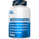 Evlution Anti Aging Trans Resveratrol Supliment nutritiv Super Antioxidant Supliment cu 250mg Trans-Resveratrol de la Resveratrol 500mg Extract de knotweed japonez pentru Imun si Heart Health