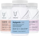 Vitruvin Sport Recovery (Apigenin 2 x 50mg, COQ10 200mg, Resveratrol 500mg) Vegan, Non-GMO, Gluten-Free, Gelatină-Free.