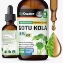 BIO KRAUTER Gotu Kola Tincture - Centella Asiatica Extract - Alcool și zahăr gratuit Gotu Kola Extract - Picături Vegan 2 Fl.Oz.