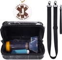 MGZNTY Travel Carrying case for Astma Inhaler, Inhalator Spațiator pentru copii și adulți, Mască, Holder Bag with Shoulder Crossbody Rope and Mesh Pocket for Medicine (Numai Case) (Black Marble)