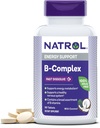 Natrol, B-complex comprimate rapid dizolvare, Supliment promovează energie și susține sistemul nervos sănătos, 90 Conte